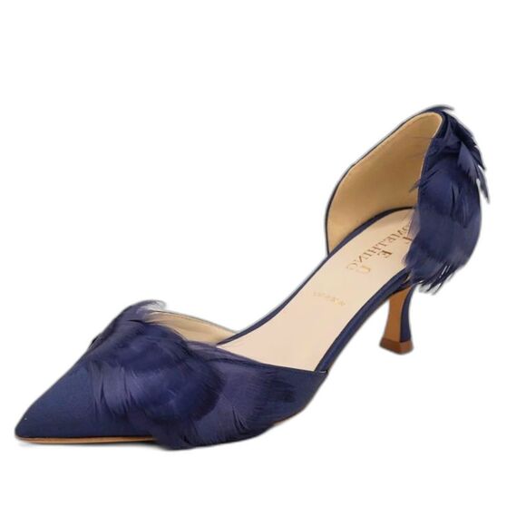 SOMETHING BLEU SOFIA D'ORSAY KITTEN HEEL - Picture 1 of 12
